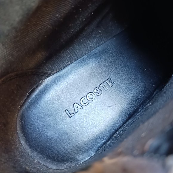 Lacoste Gray Suede Leren Lace Up Wedge Boots in Size 6 - Picture 12 of 13